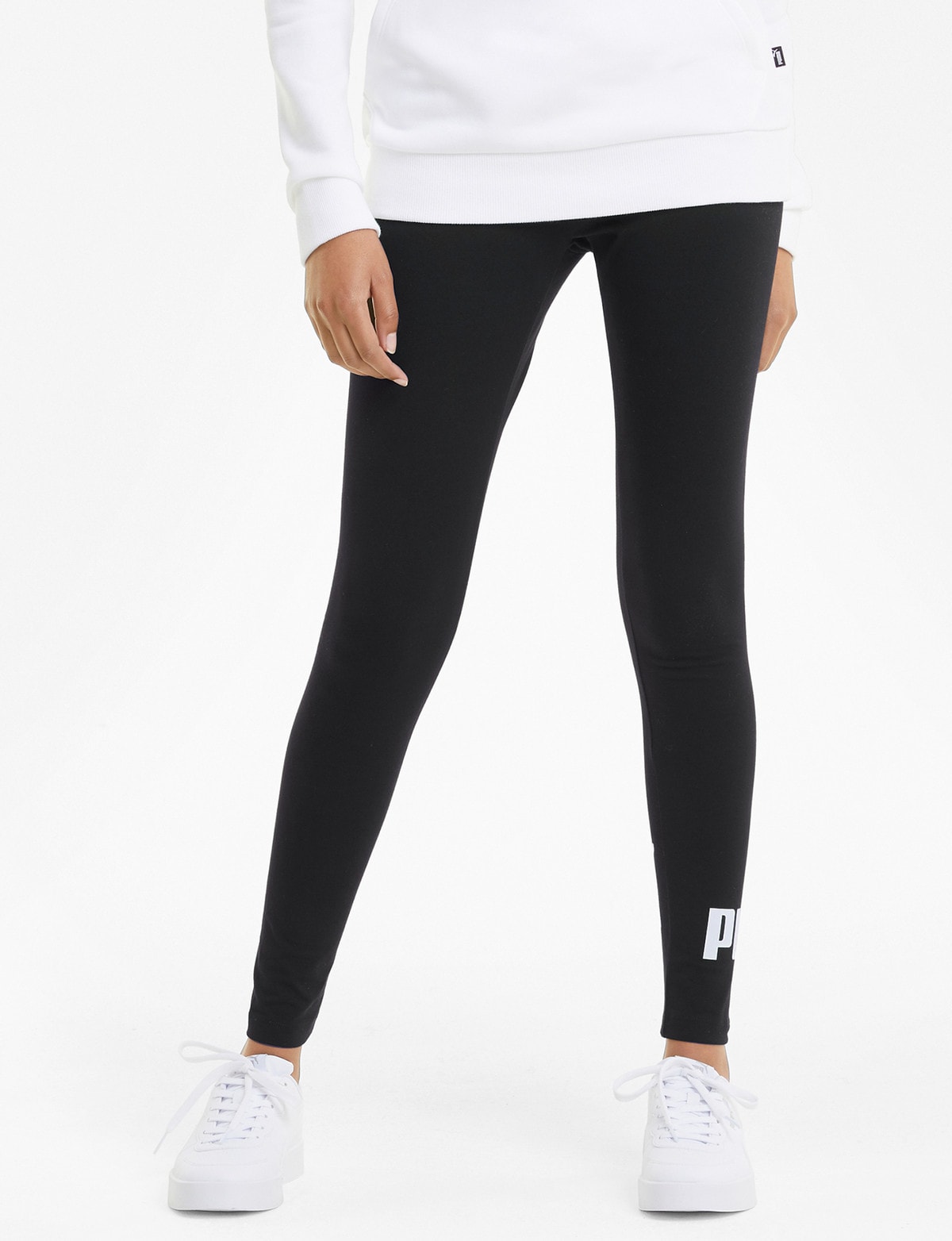 Puma Logo Leggings, Black - Activewear