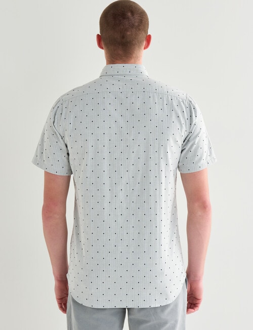 Tarnish Layer Dotted Short Sleeve Shirt, White product photo View 02 L