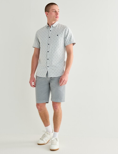 Tarnish Layer Dotted Short Sleeve Shirt, White product photo View 03 L