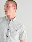 Tarnish Layer Dotted Short Sleeve Shirt, White product photo View 04 S