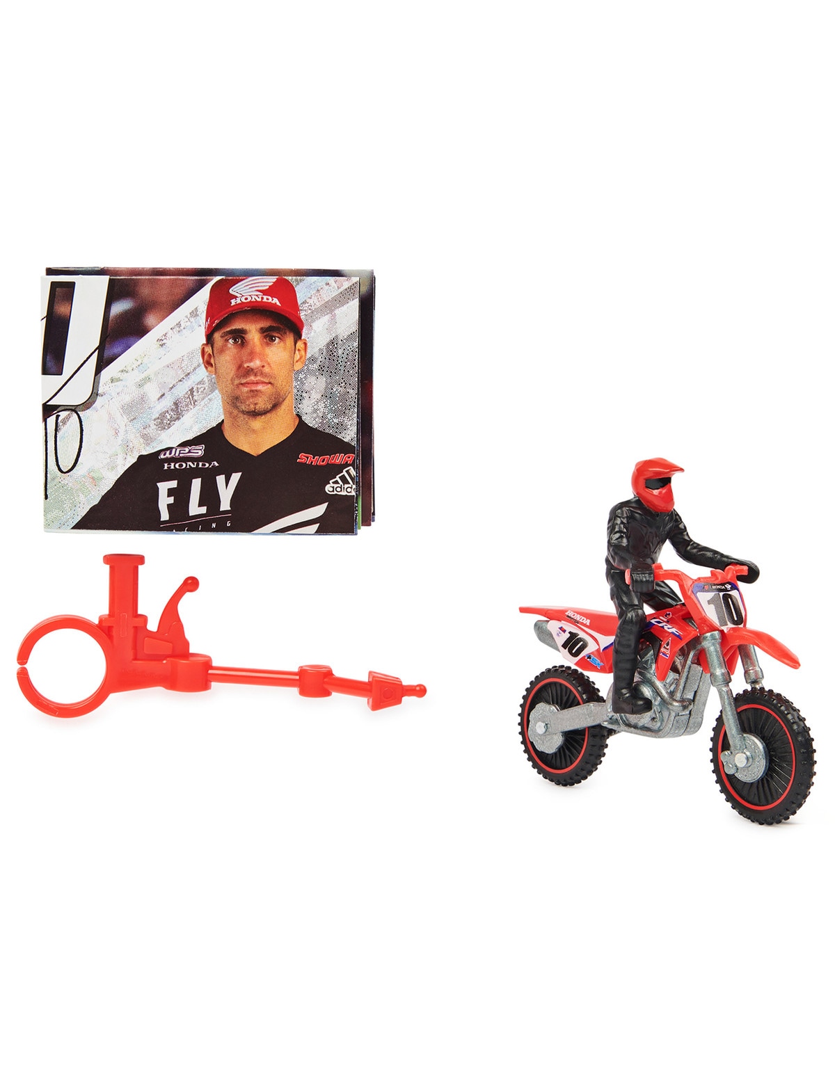 anna Supercross,1:18 Scale Die-Cast Motorcycles Model, Toy Moto Bike for  Kids and Collectors Ages 3 and up(Red)