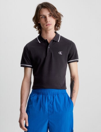 Calvin Klein Tipping Slim Polo Shirt, White product photo