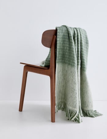 M&Co Brushed Plaid Throw, Thyme product photo
