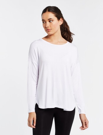 Bodycode Long-Sleeve Boxy Tee, White product photo