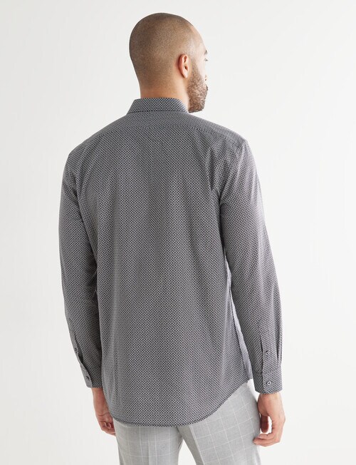 L+L Geometric Star Long-Sleeve Shirt, Black - Casual Shirts