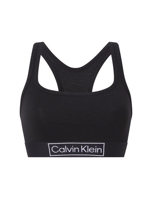 Calvin Klein Reimagined Heritage Bralette, Black - Lingerie Clearance