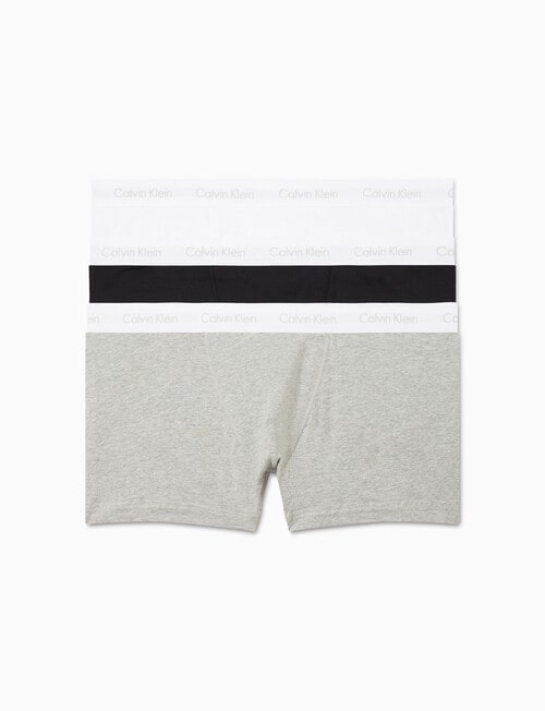 Calvin Klein Cotton Stretch King Trunk, 3-Pack, Black, White & Grey product photo