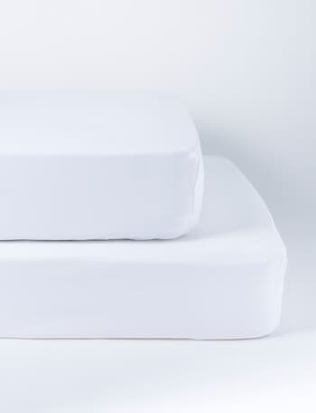 Teeny Weeny Cot Fitted-Cotton, 2-Pack, White product photo