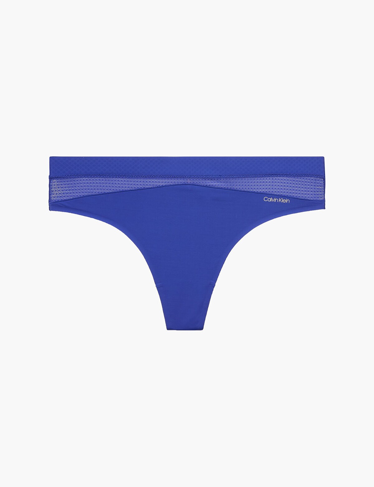 Calvin Klein Women's Invisibles Thong-Panty, Polished Blue, Small