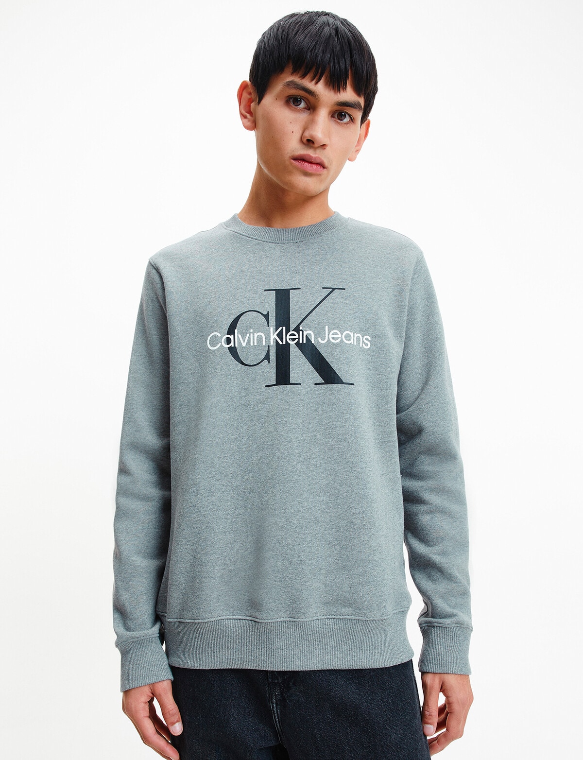 Monogram Logo & Grey Calvin - Sweatshirt, Klein Sweatshirts Hoodies