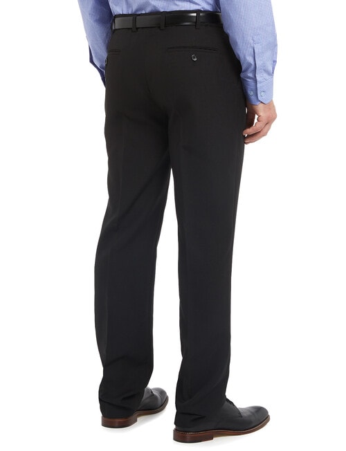 Savane Polyester Flat Front Pant, Black product photo View 02 L
