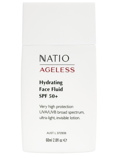 Natio Ageless Hydrating Face Fluid SPF 50+, 60ml product photo