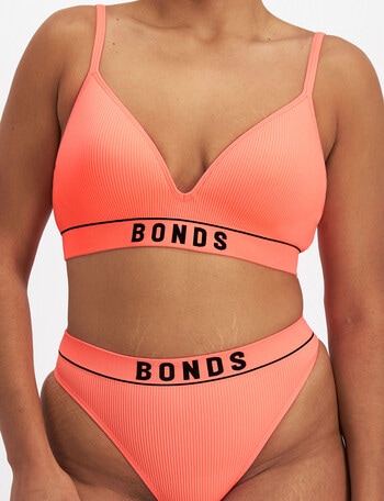 Bonds Women's Retro Rib Wirefree Bra - Navy - Size 18