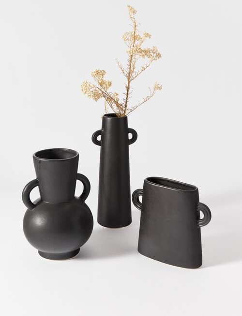 M&Co Venice Vase, 25cm, Black product photo View 03 L