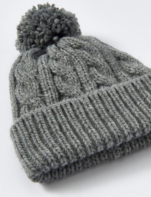 Boston + Bailey Fleece-Lined Beanie, Charcoal product photo View 02 L
