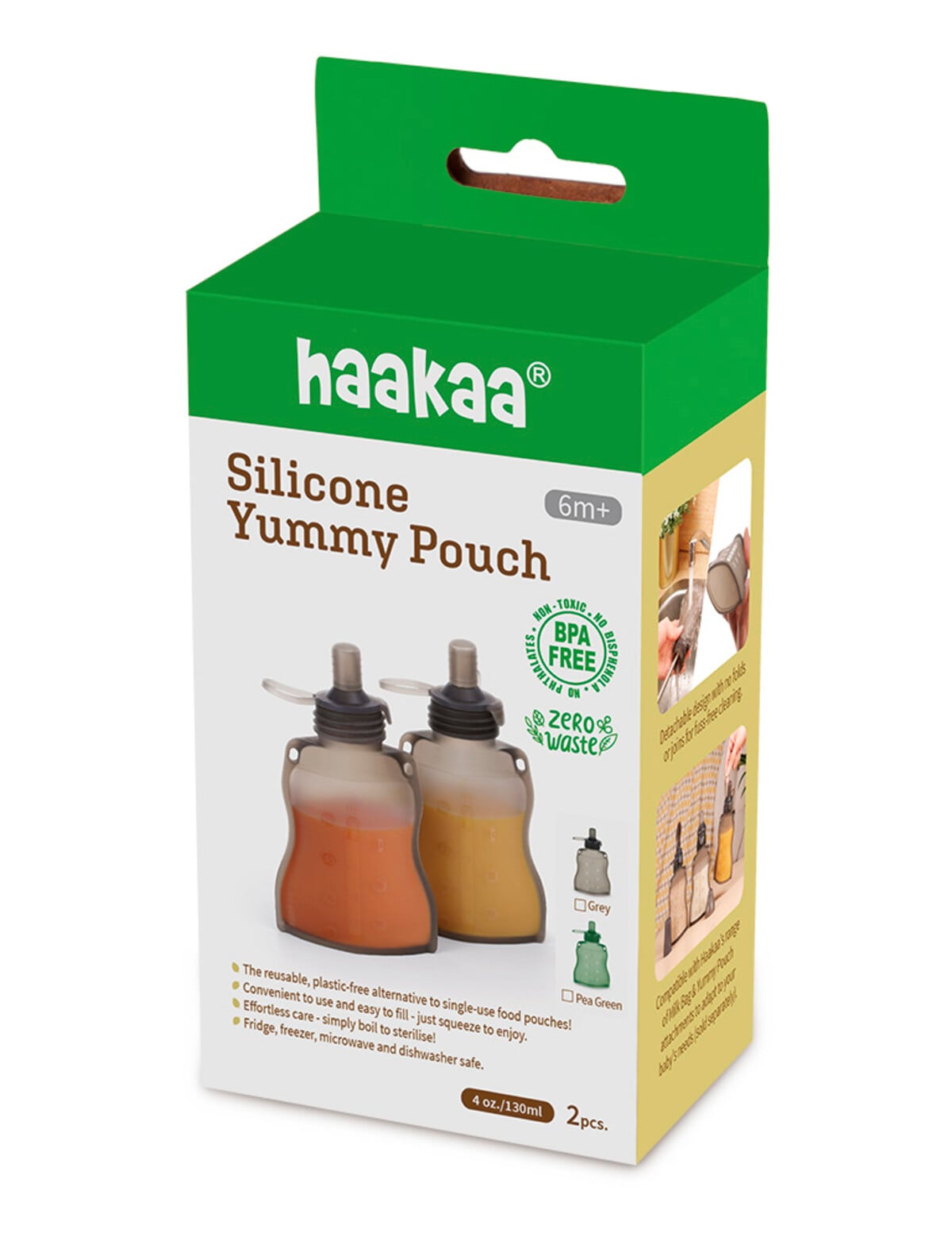 Haakaa Silicone Milk 2 Pack Storage Bags
