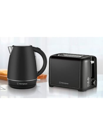 Westinghouse Kettle & Toaster Set, Black, WHKTP11K product photo