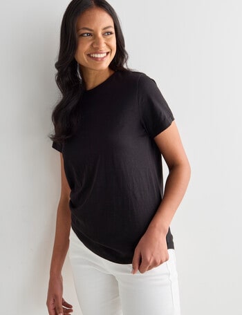 Zest Organic Cotton Short Sleeve Tee, Black product photo