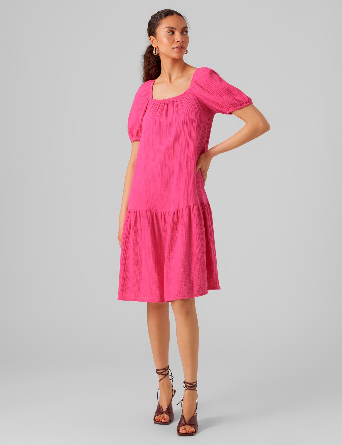Vero Moda Natali Nia - Dress, 2/4 Pink Yarrow Sleeve Dresses