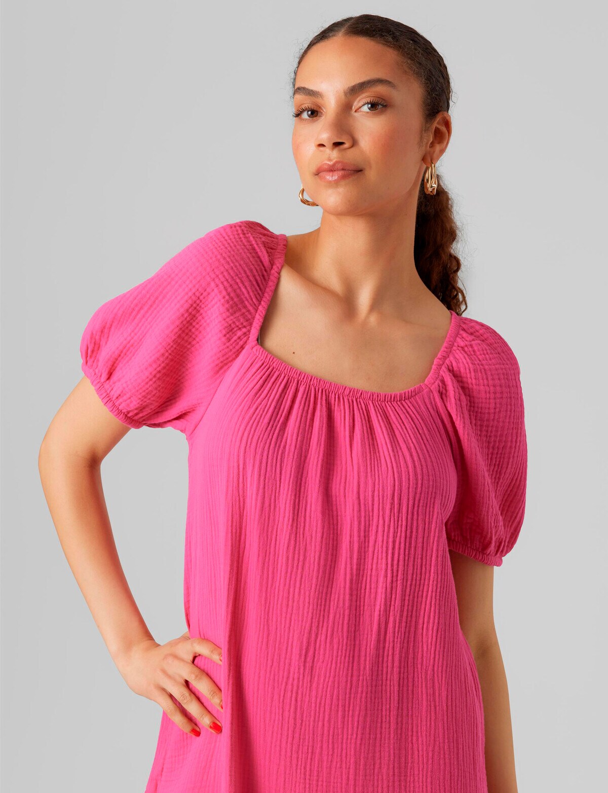 Vero Moda Natali Nia 2/4 Pink Dresses - Sleeve Yarrow Dress