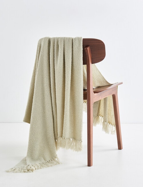 M&Co Boucle Throw Ecru product photo