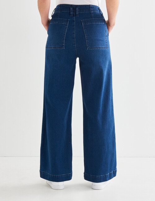 Denim Republic Wide Leg Jean, Titanic Blue product photo View 02 L