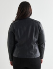 Studio Curve Biker Jacket, Black product photo View 02 S