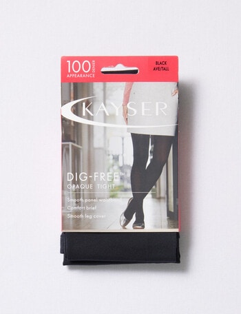 Kayser Dig-Free Opaque Tights, 100D, Black product photo