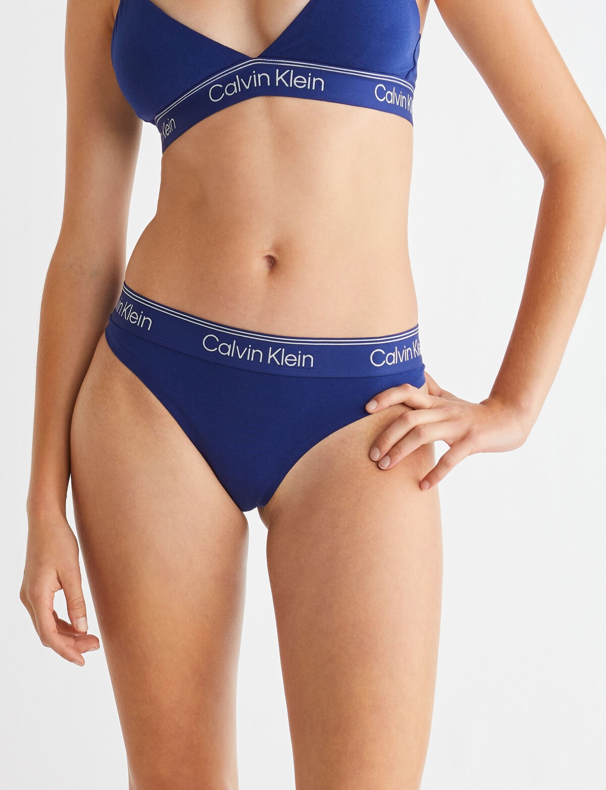 Calvin Klein Athletic Thong Brief, Blue Depth