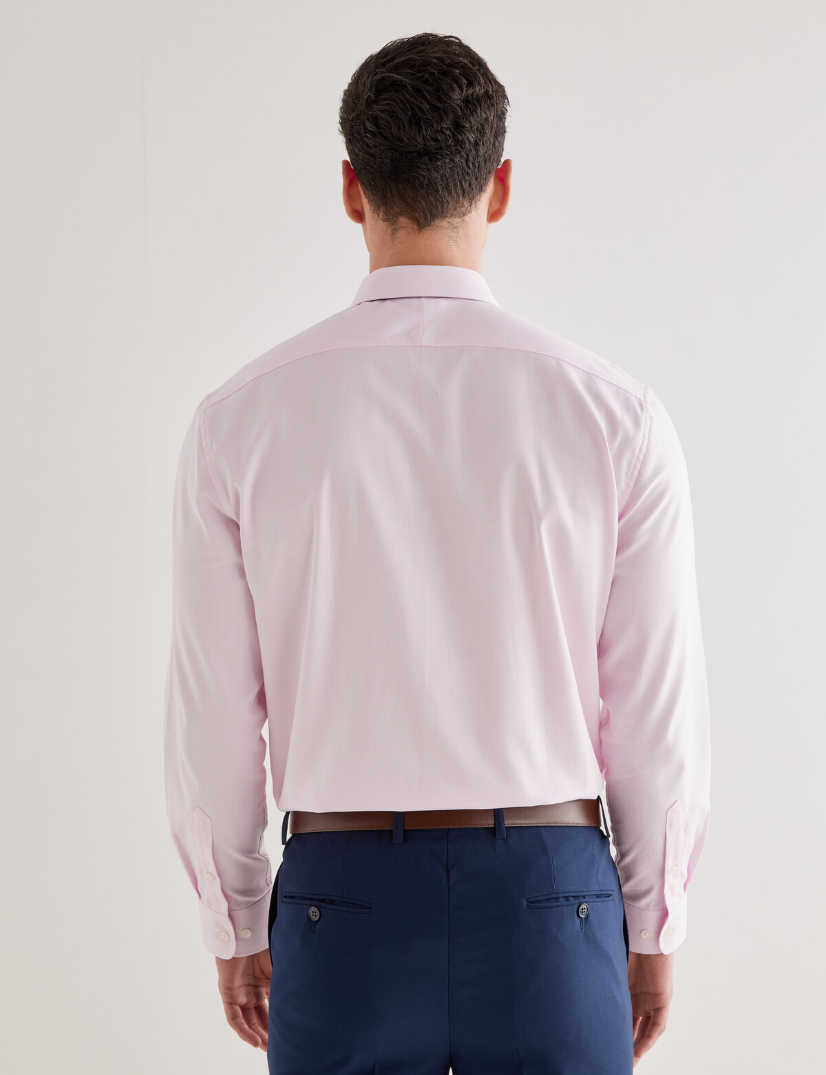 Laidlaw + Leeds Textured Long-Sleeve Shirt, Pink - Formal Shirts