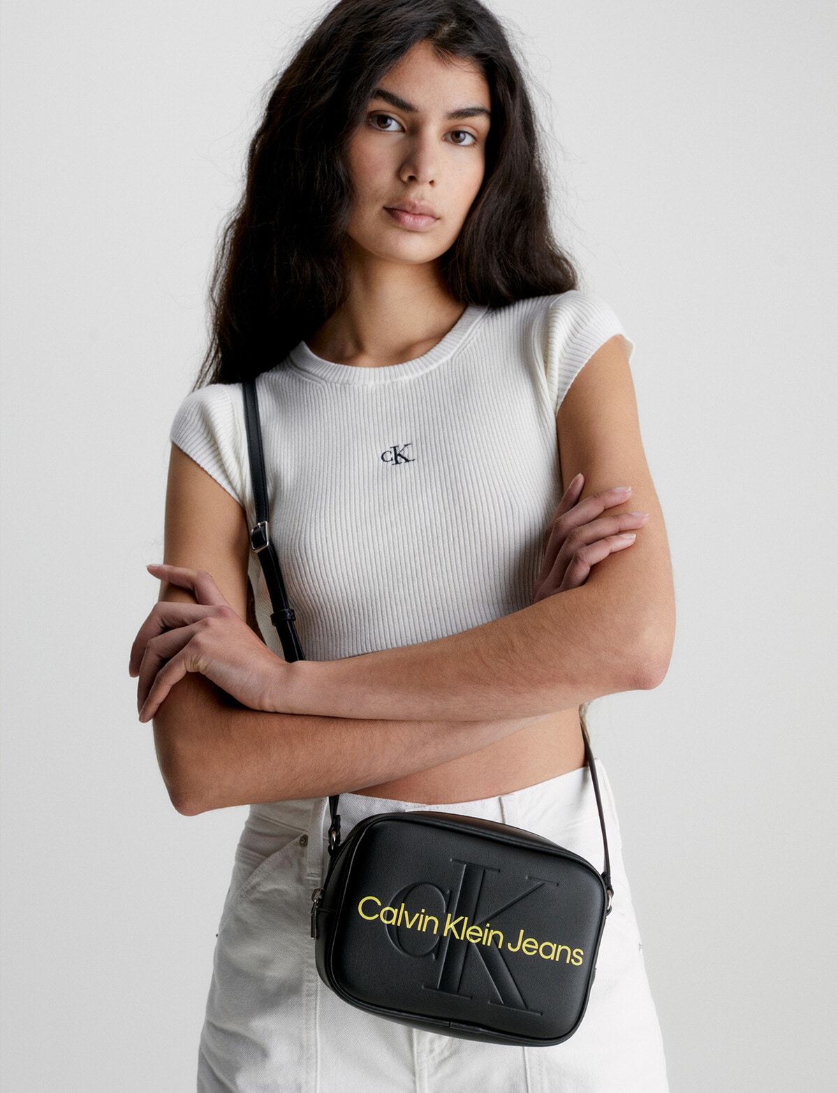 Calvin Klein Sculpted Camera Bag, Black - Handbags