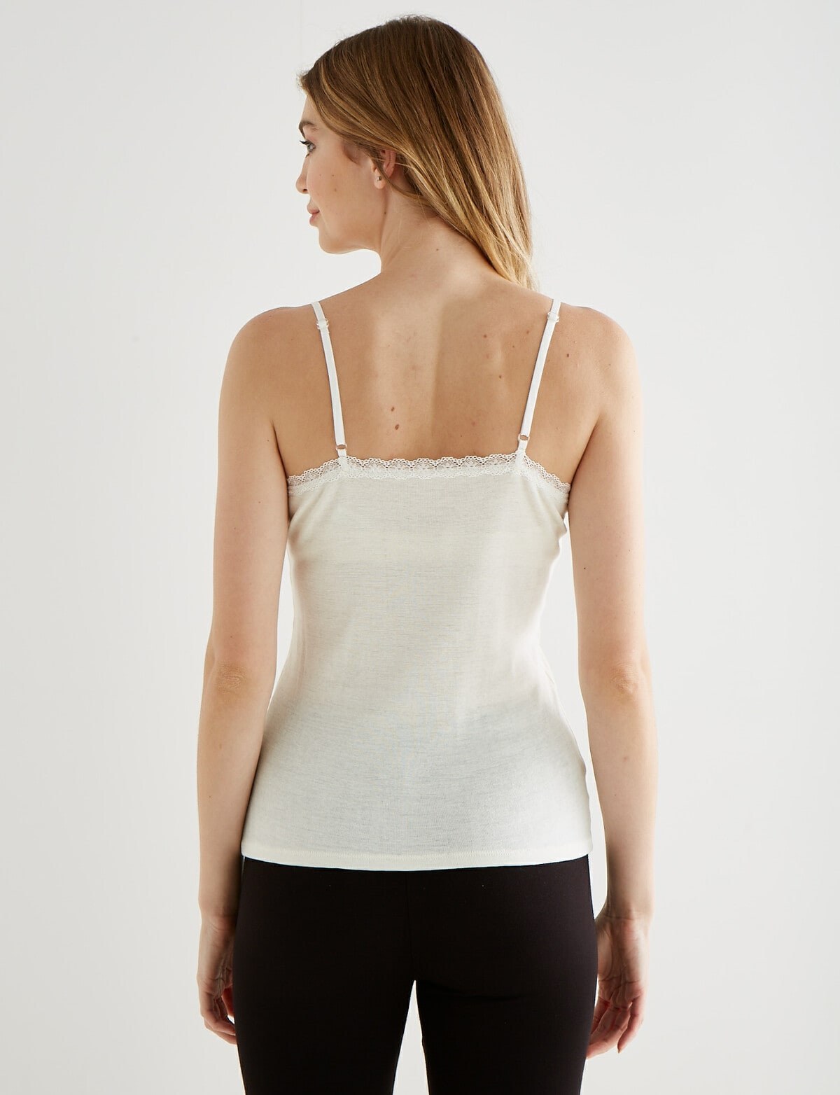 Lacey trim camisole top
