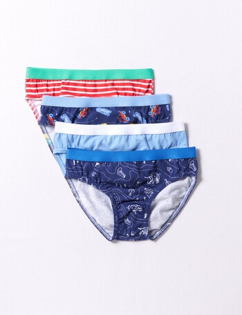 Blue Ink Briefs, 4-Pack, Camp, 2-16 product photo