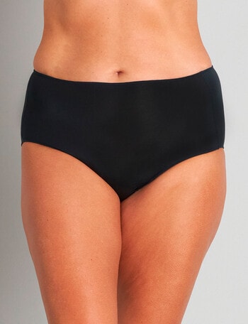 Bendon Au Naturel Rise Brief, Black, S-2XL product photo