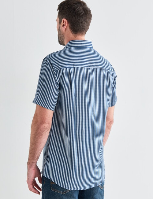 Chisel Short Sleeve Soft Touch Shirt, Dark Blue - Casual Shirts