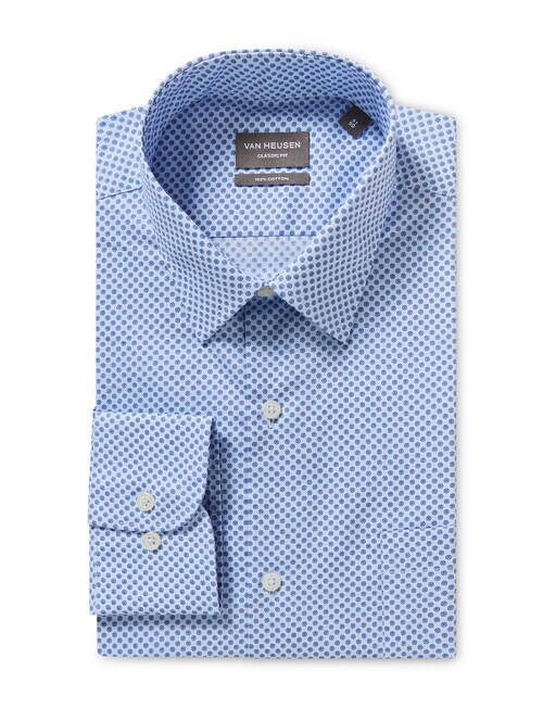 Van Heusen Long Sleeve Classic Shirt, Circle Print - Formal Shirts