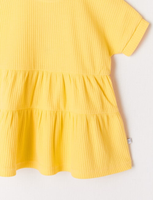 Teeny Weeny Rib Dress, Sunny Yellow product photo View 02 L