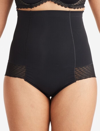 Nancy Ganz Revive Lace High Waist Brief, Black product photo