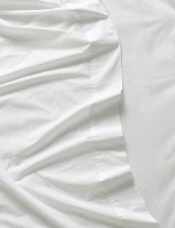 Haven 225TC Cotton Rich Flat Sheet, White product photo