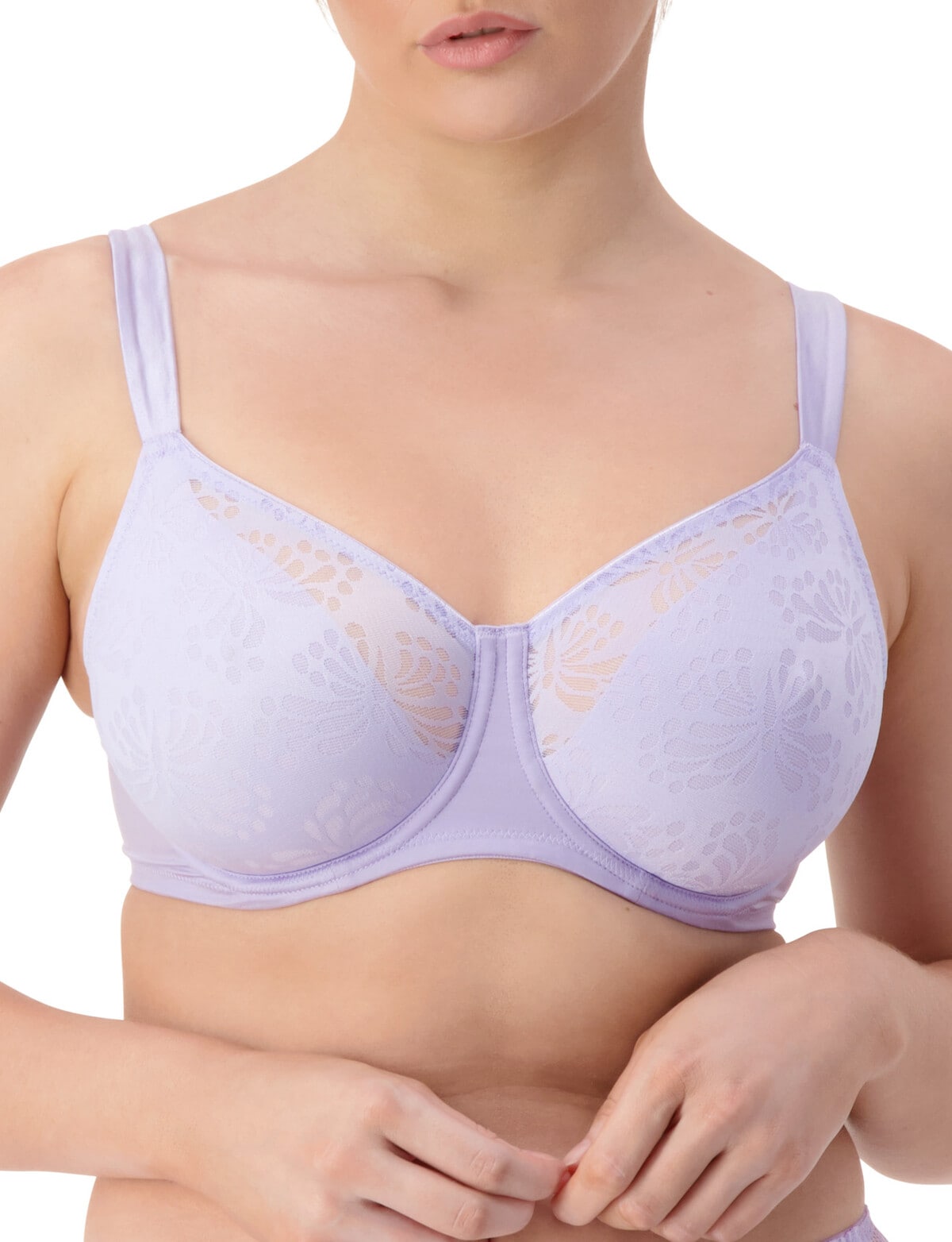 Plus size minimiser underwire bra lilac - WOMEN's Bras