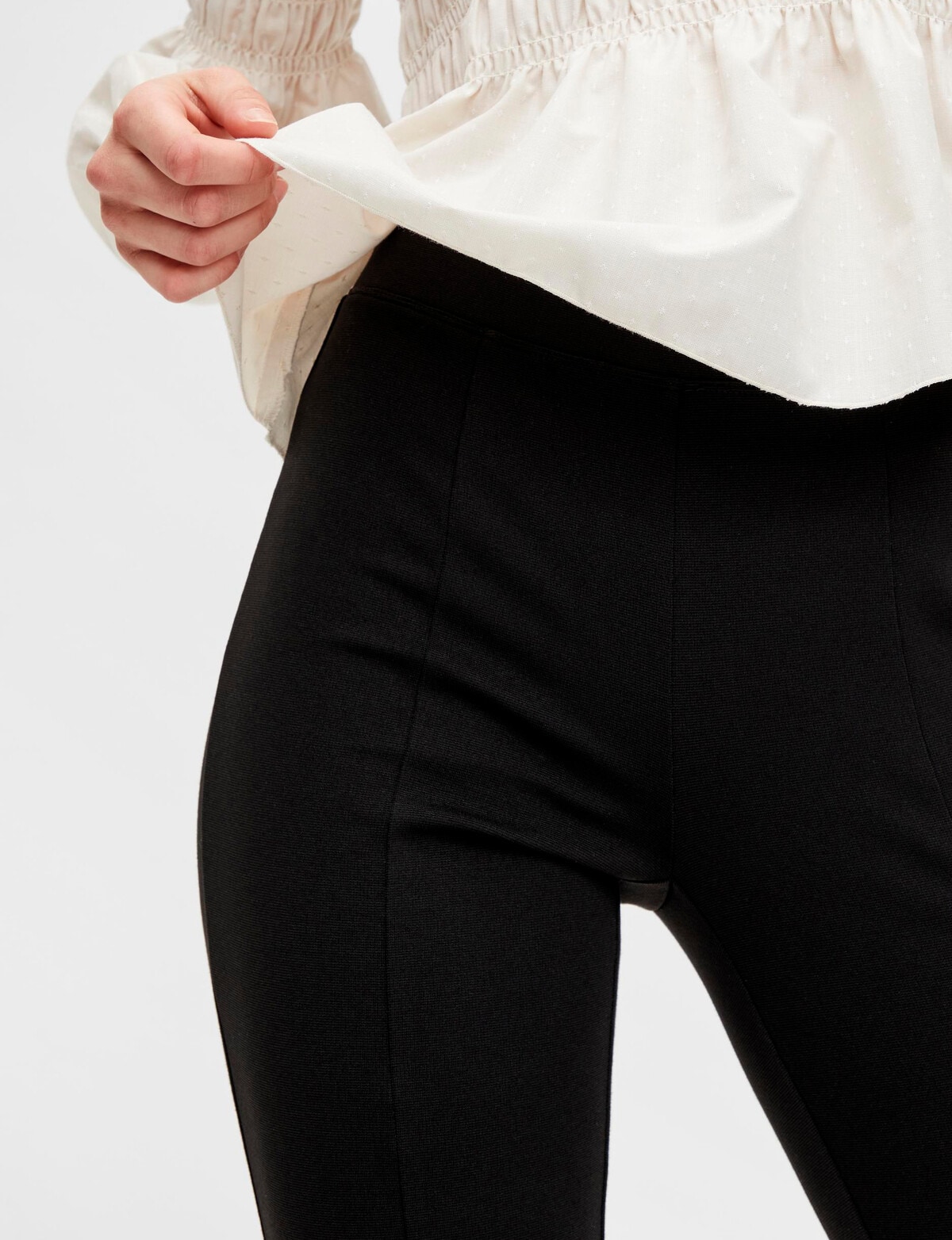 Wholesale Women Burgundy Front Slit Hem Bell Bottom Trousers – Tradyl
