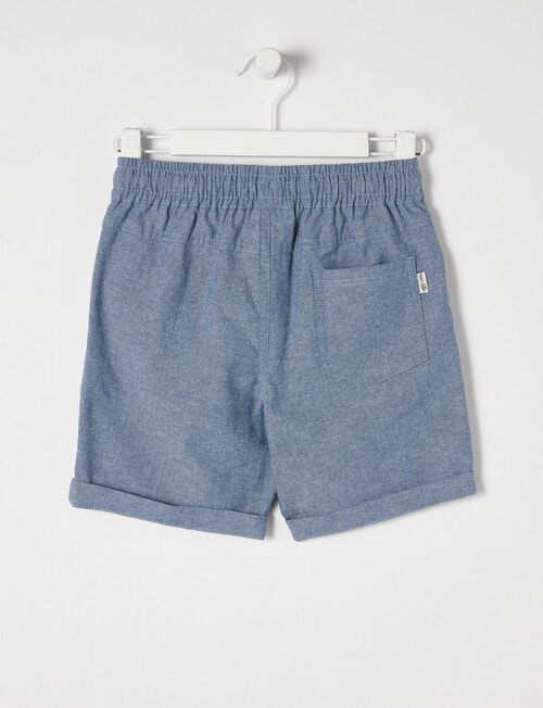 Mac & Ellie Woven Drawcord Short, Chambray product photo View 02 L