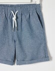 Mac & Ellie Woven Drawcord Short, Chambray product photo View 03 S