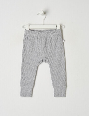 Teeny Weeny Rib Pant, Grey Marle product photo
