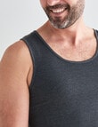 Chisel Ultimate Singlet, Charcoal Marle product photo View 04 S