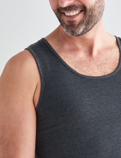 Chisel Ultimate Singlet, Charcoal Marle product photo View 04 L
