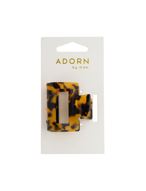 Adorn by Mae Small Square Claw Grip, Tortoiseshell product photo View 02 L