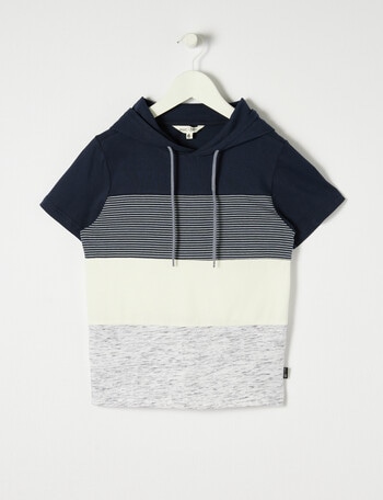 Mac & Ellie Hooded Short Sleeve Tee, Navy product photo