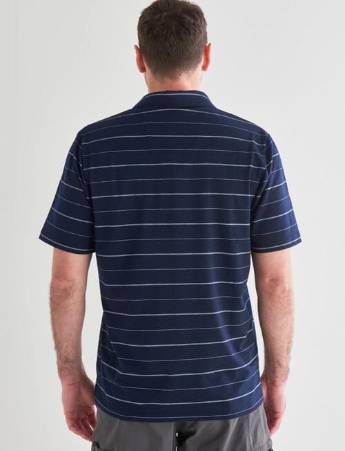 Line 7 Cole Short Sleeve Polo, Navy - T-shirts, Singlets & Polos