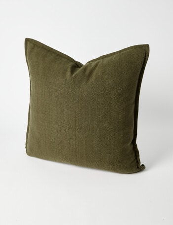 M&Co Indio Cotton Cushion, Olive product photo